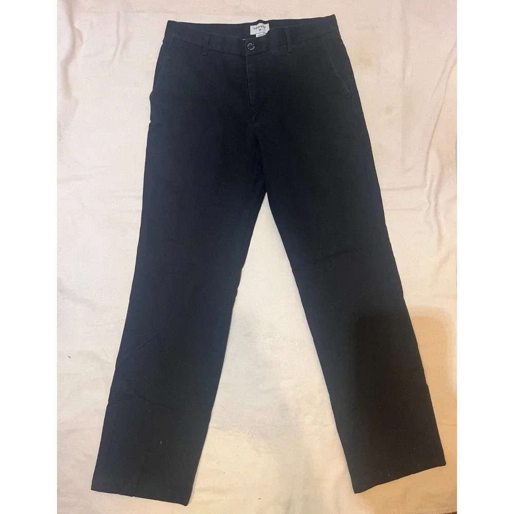 DOCKERS SZ 32 x 32 Black Straight Fit Mens Pants E7